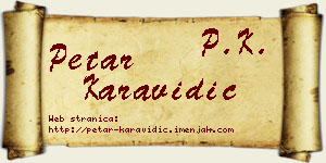Petar Karavidić vizit kartica